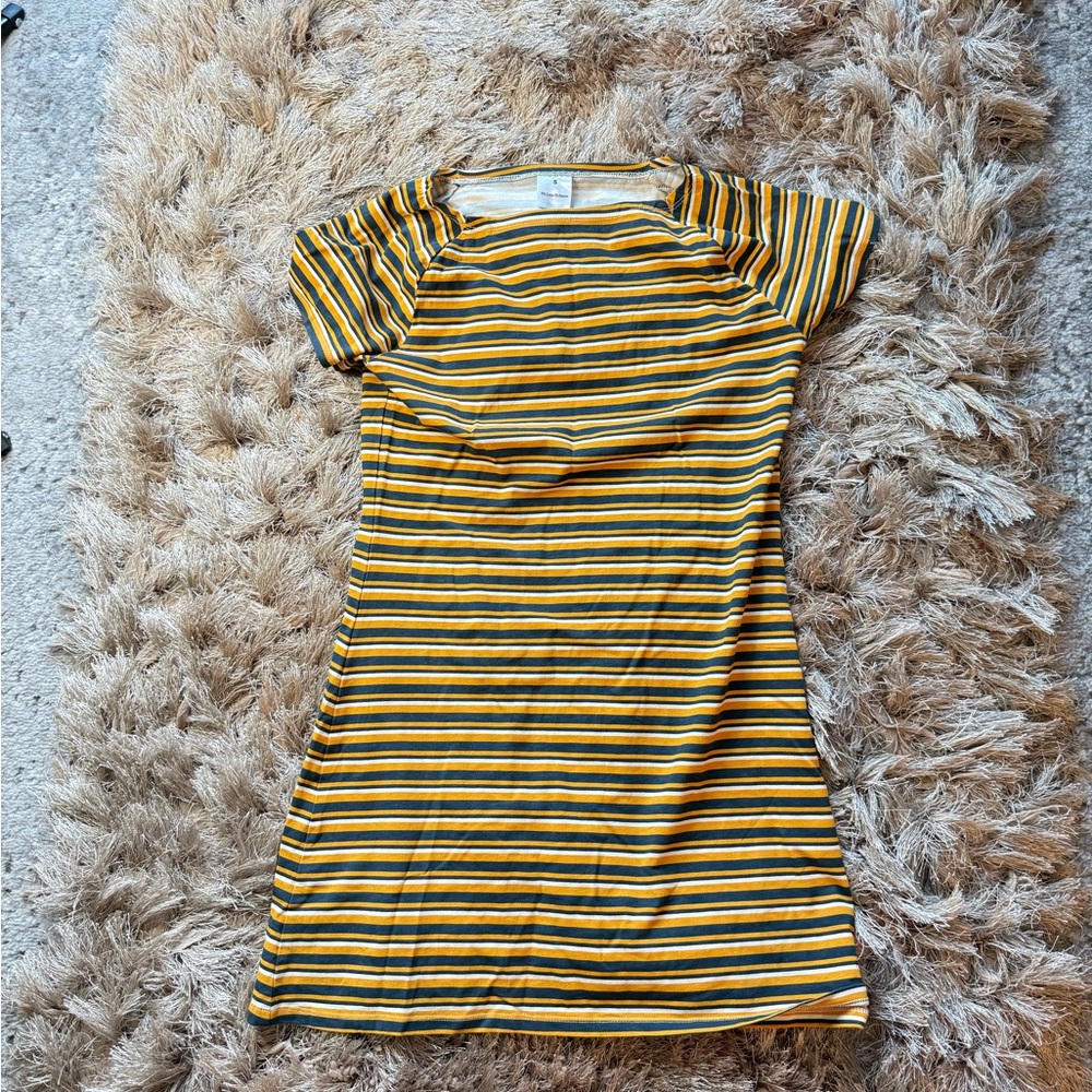 Striped Yellow and Black Dress